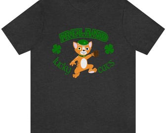 Irish shirt for St Patricks Day, Fathers day gift, Ireland Lucky Cats Shirt, Custom Irish Pub T-Shirt, St. Patricks Day Drinking Shirt
