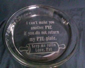 Mother's Day gift, Personalized Pie Dish, Holiday pie dishes, personalized cookware, mom gifts, unique gifts, decorated pie dish