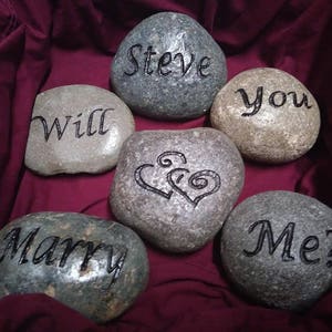Personalized Name Rocks, engraved stones, valentine&#39;s day gifts, engraved rock, Keepsake Gift, gift for her, gift for him, engagement gift
