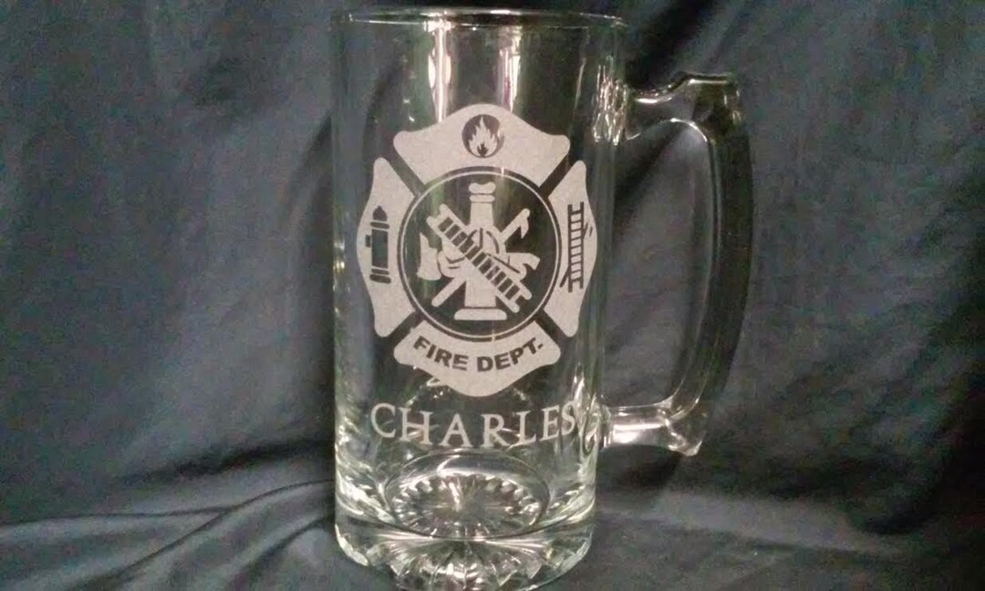 Personalized Beer Mug for Firefighter, Gift for Firefighters, Fire ...