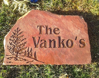 Engraved garden stones, stone engraving,Family stone,address stones,personalized gift,mom gift,wife gift,engagement gift