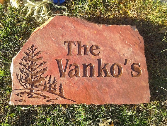 engraved garden stonesstone engravingvalentine s etsy