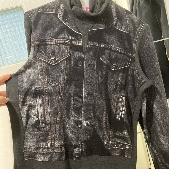 Gaultier jeans early 90s trompe l’œil charcoal tur