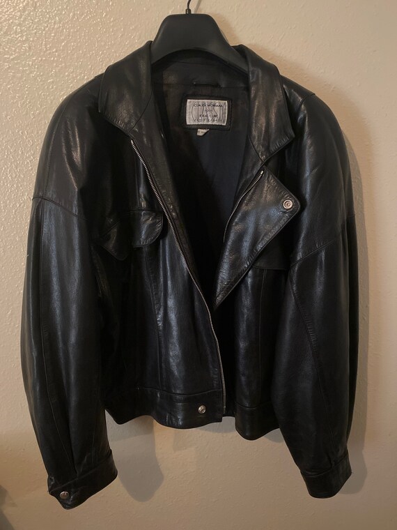 Claude Montana lamb leather jacket