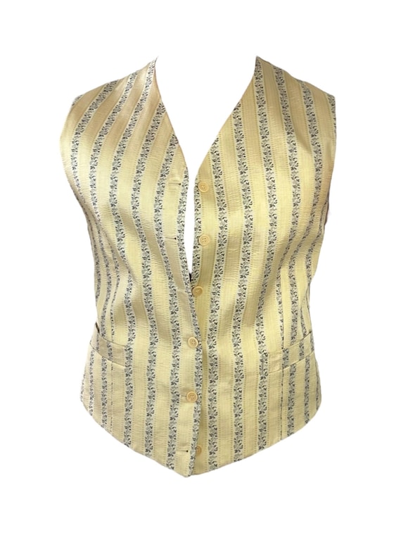 Alexander McQueen Givenchy early 90 men’s silk vest floral