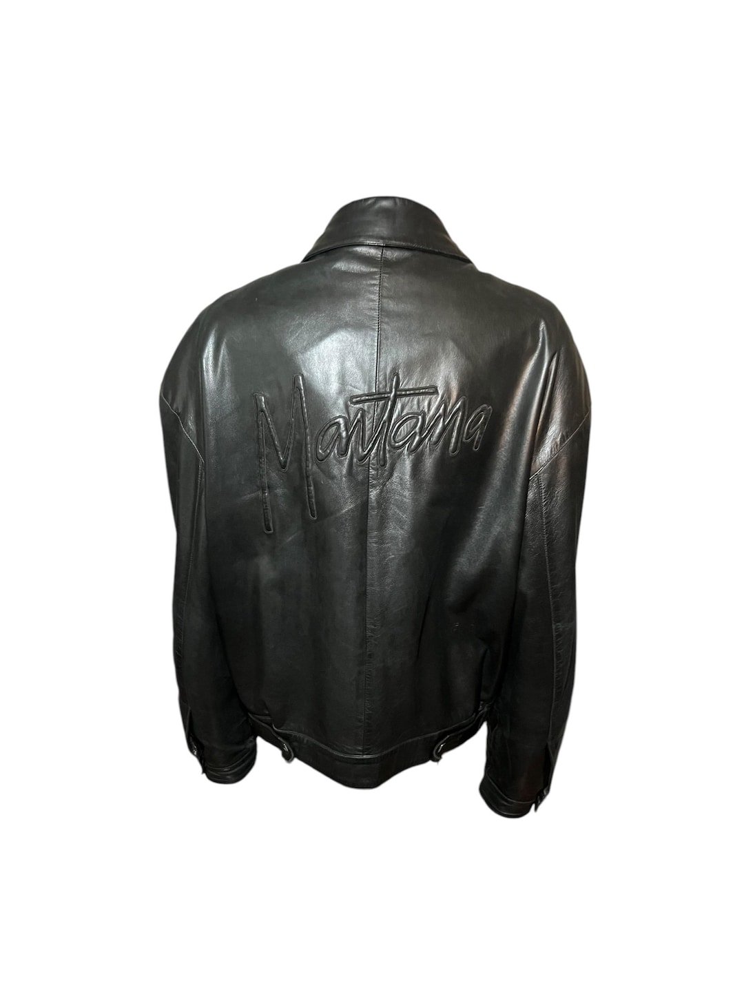 Veste En Cuir D'agneau Claude Montana Pour Ideal - Taille L, Vintage, Occasion Très Bon état