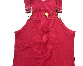 Rare raspberry red 90s Gaultier JPG tank with silver hardware