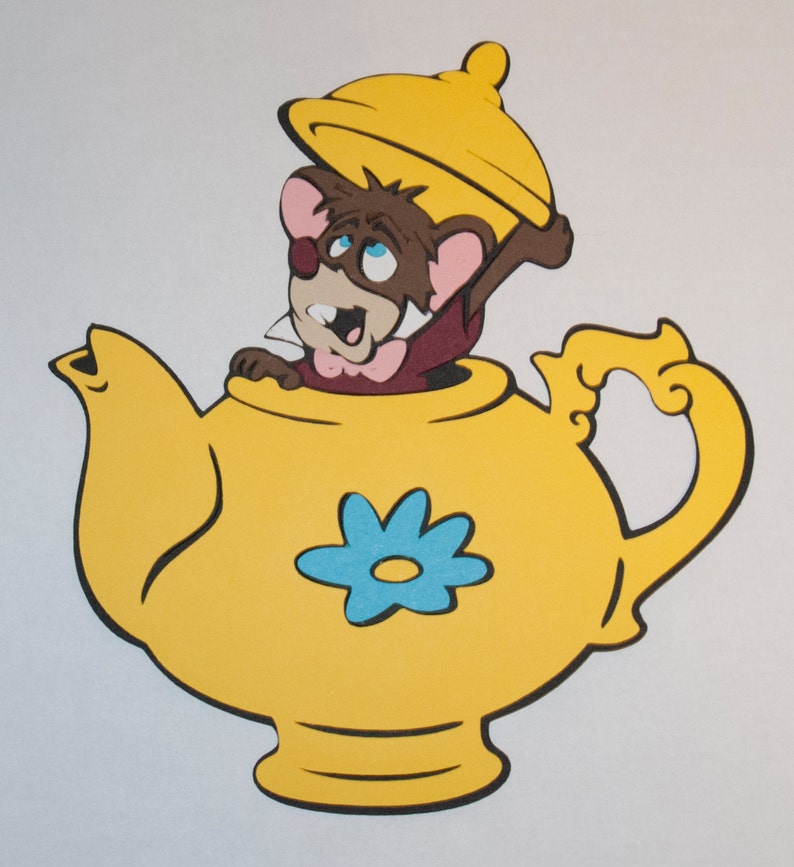 Dormouse in Teapot Die Cut Alice in Wonderland Disney Etsy
