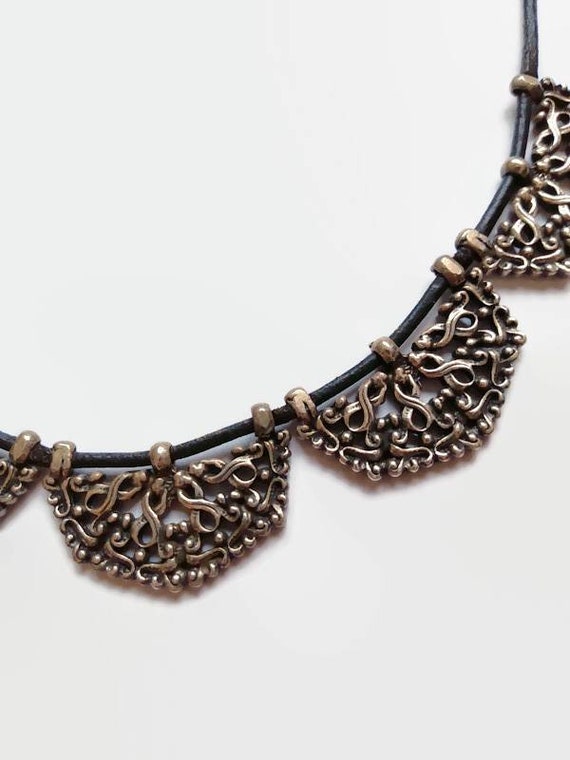 Philippe Audibert Necklace - vintage silver intri… - image 2