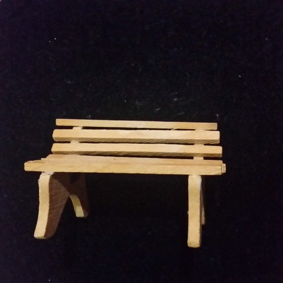 miniature wooden bench