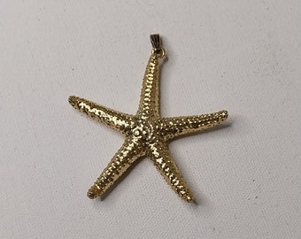 Golden Sea Star Pendant - vintage