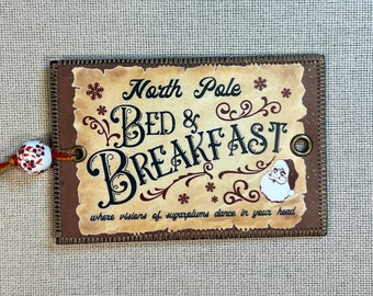 North Pole Bed and Breakfast at Christmas Floss Bling, Thread Jewelry, Mini Art Quilts for your Floss...