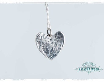 Protea heart Pendant