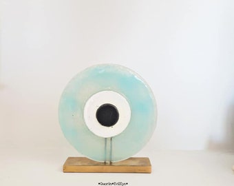 Fused Glass Evil Eye Home Decor Artwork