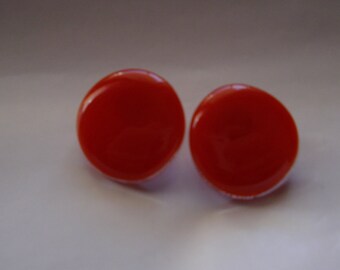 Fused glass Round 'O' earrings! [custom size & colors]