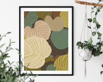 Lush Tropical Leafy Print - Modern Wall Art for Fresh Home Decor