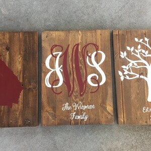 Monogram Wooden Pallet Sign Rustic Sign Custom Est Sign | Etsy