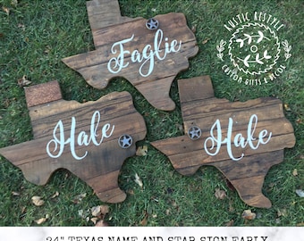 Texas wall art, wooden Texas, Pallet sign wall art, Established, Housewarming, Name sign, gift for new home, 24" Texas name and star sign