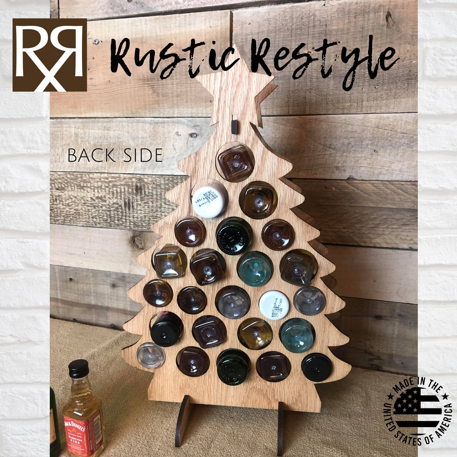 Mini Liquor Bottle Christmas Tree Alcohol Advent Calendar Etsy