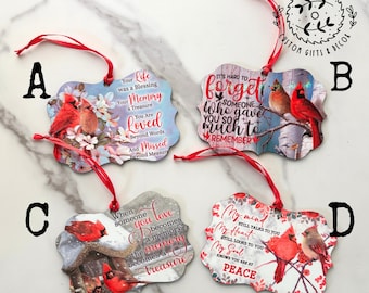 Memorial cardinal ornaments