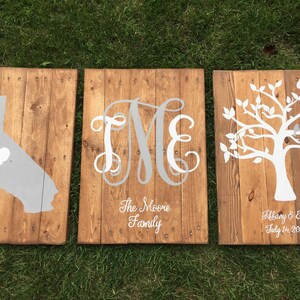 Monogram Wooden Pallet Sign Rustic Sign Custom Est Sign | Etsy