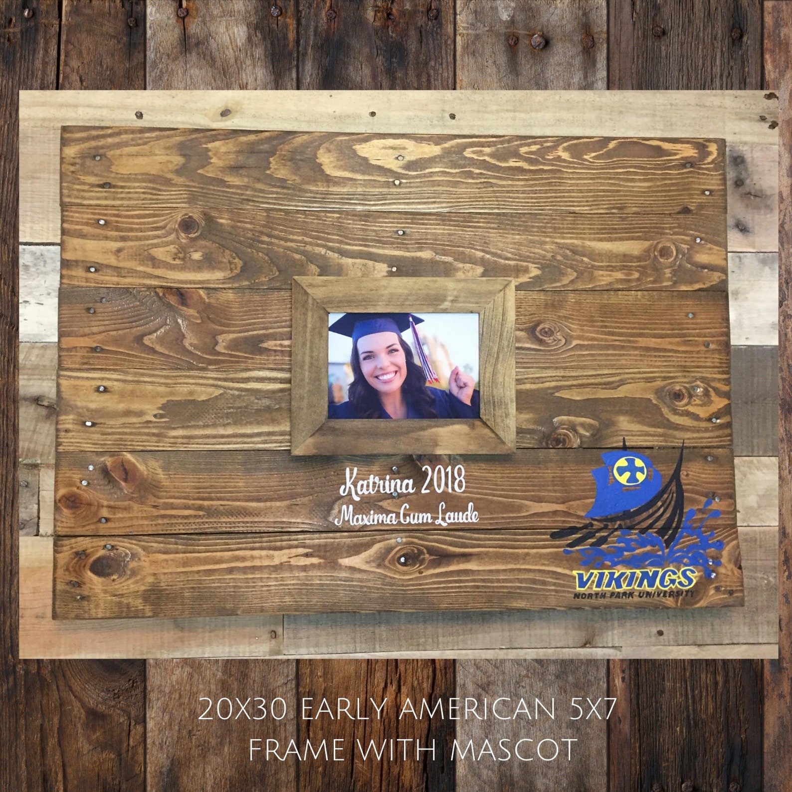 24x36 Wood pallet Graduation sign Graduation decor Framed Etsy