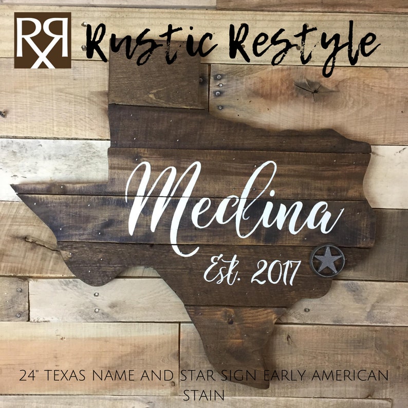 24 Last name wood sign pallet sign wall art wood state Etsy