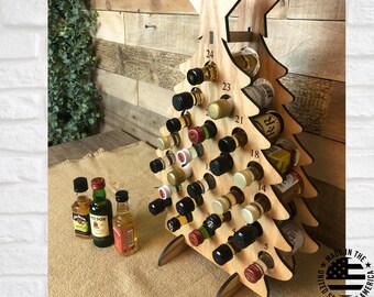 Mini Liquor Bottle Christmas Tree, Alcohol Advent Calendar