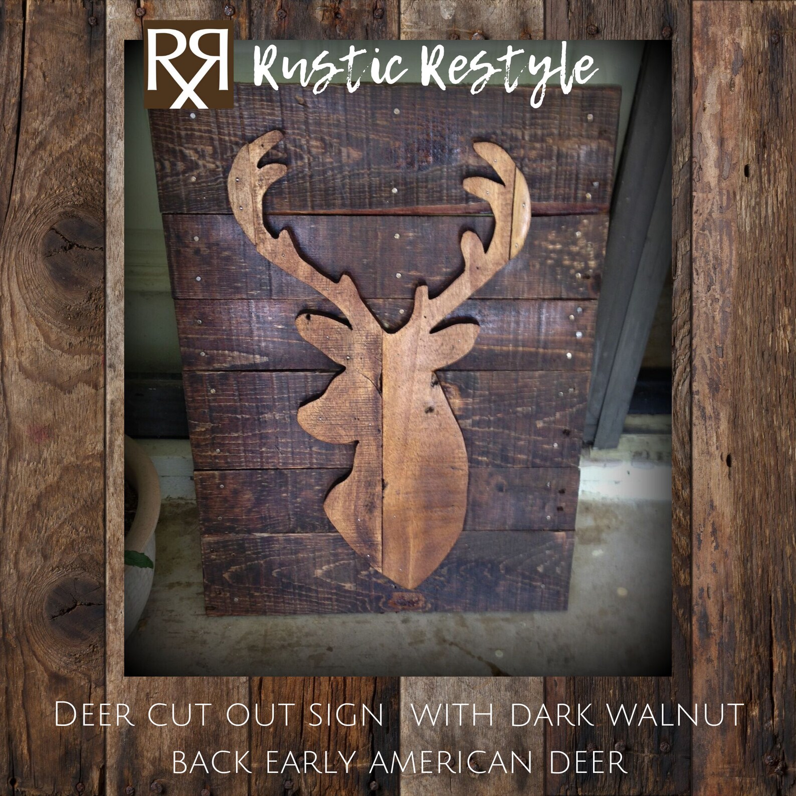 Deer head wall decor rustic gallery wall pallet designs Etsy