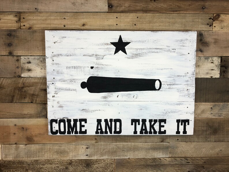 Come and take it texas flag battle of gonzales texas etsy