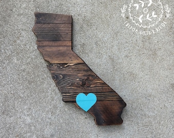 Letrero personalizado de palets de California, arte de pared rústico de madera, alternativa al libro de visitas.
