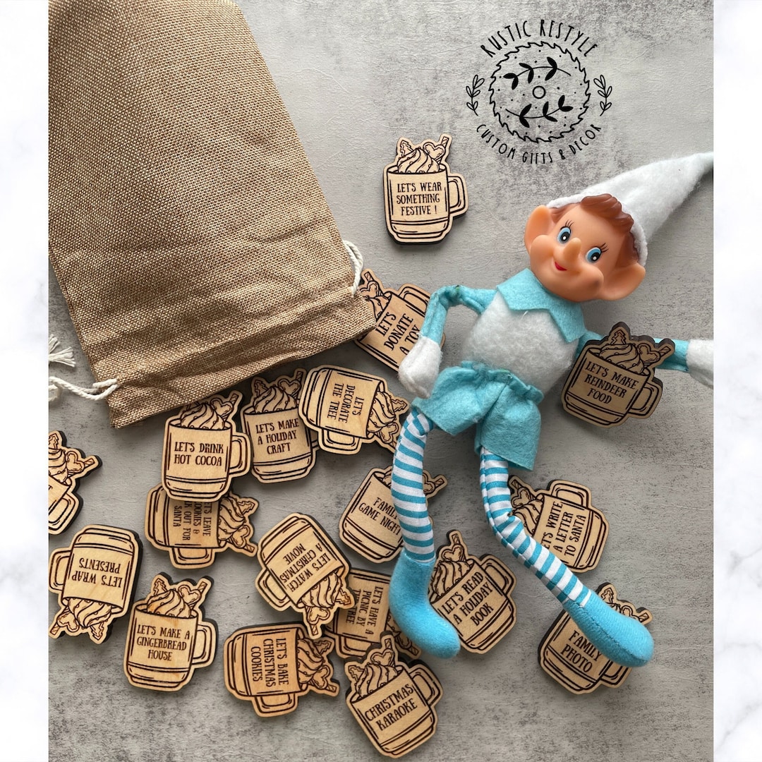 Elf Hot Chocolate Activity Tokens, Christmas Elf Kit - Etsy