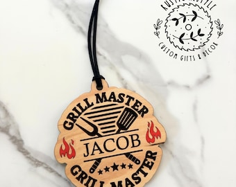 Grill master Christmas Ornament, Personalized Grilling ornament