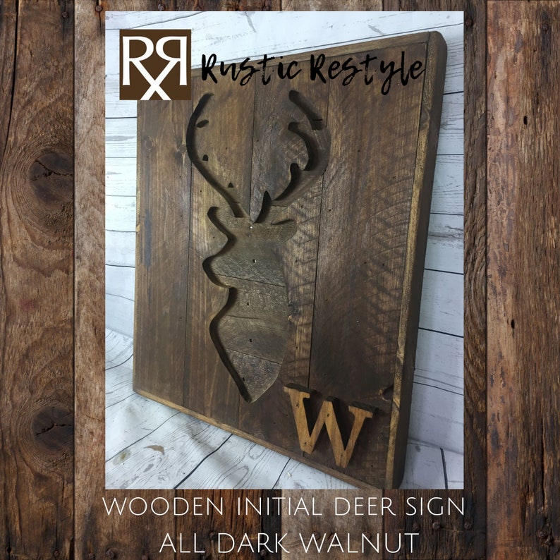 Deer Hunting Gift Wooden Deer Wall Art Deer Head Rustic Etsy