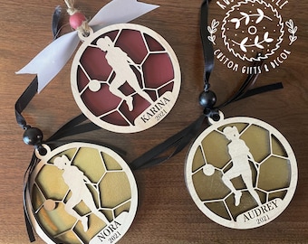 Personalized Soccer silhouette ornament