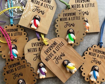 Everyone Needs a Little Jesus Tag • Christian Gift Tag • Religious Ornament •