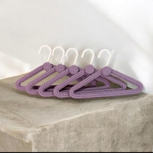 Baby clothes hangers, Crochet hangers, handmade crochet covered hangers, gifts for baby , clothing hanger, hanger, baby shower gift, purple