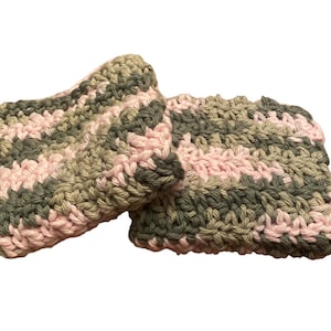 Washcloth, crochet washcloth, set of 2, 100% cotton, handmade, multicolor washcloth, variegated yarn