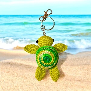 gehäkelte Meeresschildkröte Schlüsselanhänger, Amigurumi Schildkröte Schlüsselanhänger, Schildkröte Liebhaber, Schildkröte Geschenk, Amigurumi Schildkröte, Schlüsselanhänger, amigrumi, Schildkröte Zubehör