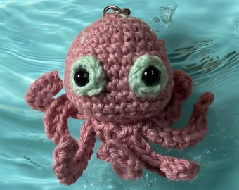 crochet octopus keychain, amigurumi octopus keychain,octopus , octopus  keyring, octopus, sea life , crochet, keychain, plushie keychain,