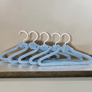 Baby clothes hangers, Crochet hangers, handmade crochet covered hangers, gifts for baby boy, clothing hanger, hanger, baby shower gift