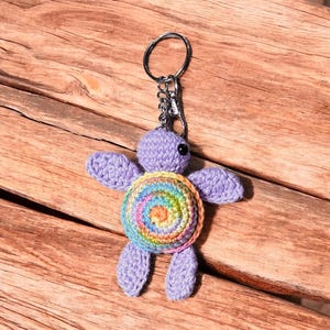Gehäkelte Meeresschildkröte Schlüsselanhänger: Amigurumi Schildkröten Accessoire
