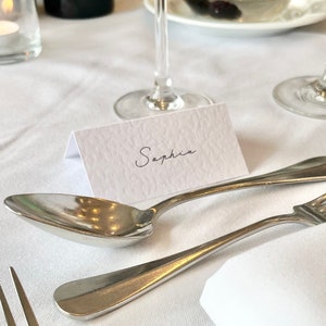 Wedding Place Name Cards // luxury, for events, simple, folded, tent, stylish, modern