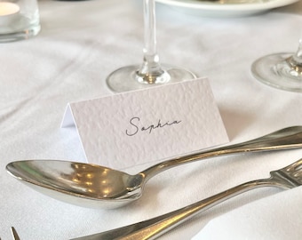 Wedding Place Name Cards // luxury, for events, simple, folded, tent, stylish, modern