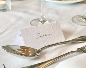 Wedding Place Name Cards // luxury, for events, simple, folded, tent, stylish, modern