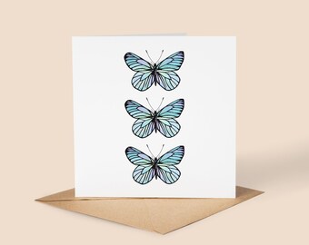 Handmade Butterfly Card // Nature, Hand Painted, Birthday, Anniversary, Just Because Card