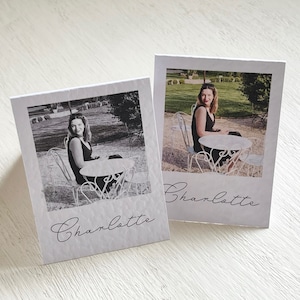 Naamkaartjes bruiloft met foto // luxe, voor evenementen, eenvoudig, opgevouwen, tent, stijlvol, modern