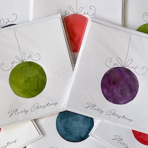 Hand Painted Watercolour Christmas Cards, Holiday Cards, Greetings, Stocking Filler, Original Art