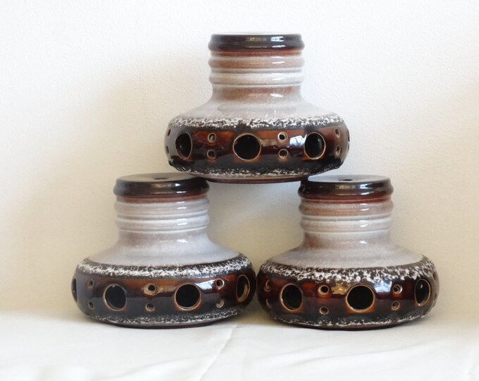 Three Retro Ceramic Lamp Shades - Etsy