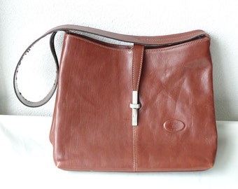 Vintage Leather Shoulder Bag, Borsegianni Shoulder Bag